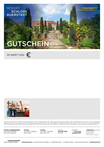 Gutscheinmotiv Resort Schloss Auerstedt: eine Steintreppe im Schlossgarten, die zum Resort Schloss Auerstedt führt