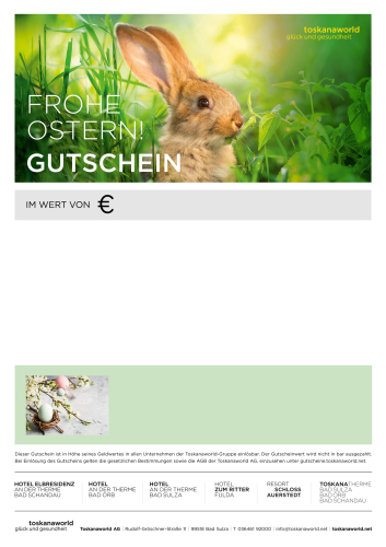 Gutscheinmotiv Ostern: Hase im Gras